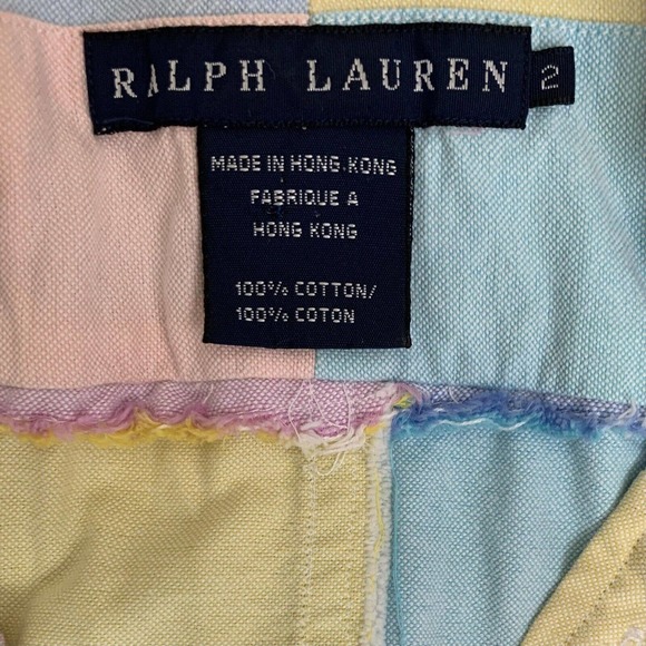 RALPH LAUREN BLUE LABEL BOYS PASTEL MULTICOLOR PATCHWORK CHECK SHIRT - Picture 6 of 9